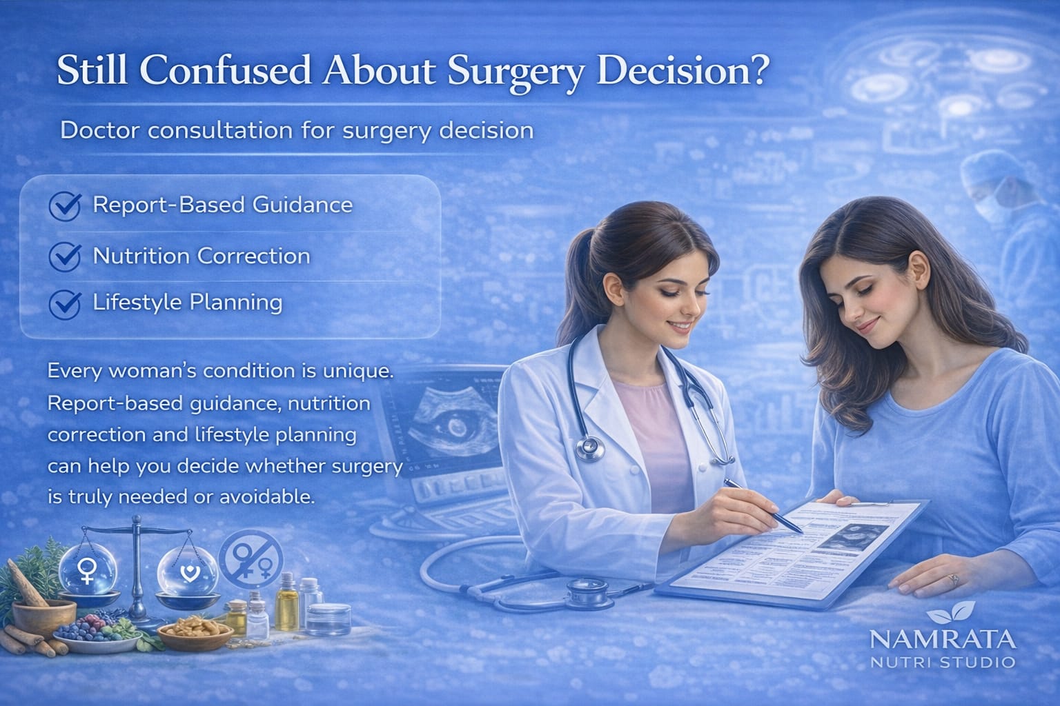 Doctor consultation for surgery decision